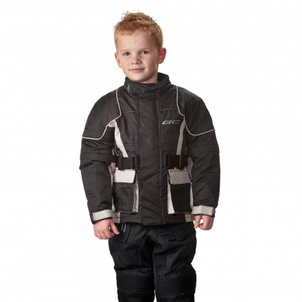 GC Bikewear Kids motorjas, Zwart-Zilver (1 van 3)