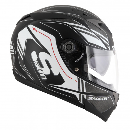 Shark S700 S Pinlock Tika Mat, Mat Zwart-Antraciet-Wit (2 van 5)