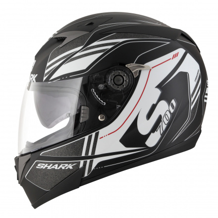 Shark S700 S Pinlock Tika Mat, Mat Zwart-Antraciet-Wit (3 van 5)