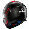 Shark Spartan Carbon Silicium, Zwart-Rood (Afbeelding 2 van 3)