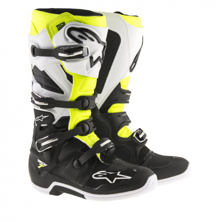 Alpinestars Tech 7, Zwart-Wit-Geel-Fluor (1 van 1)