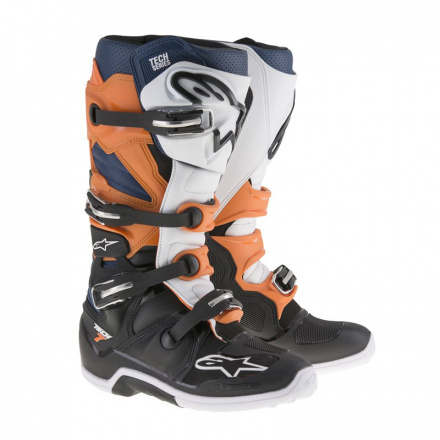 Alpinestars Tech 7, Zwart-oranje-wit-blauw (1 van 1)