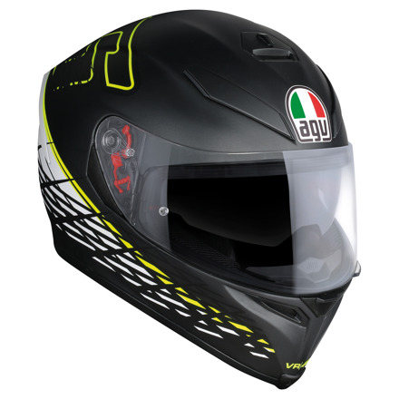 AGV K-5 S Thorn 46 (Pinlock), Zwart-Wit-Geel (1 van 2)