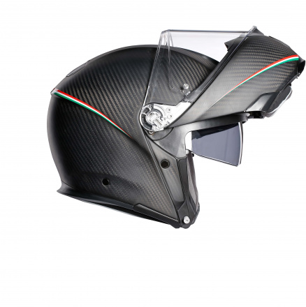AGV Sportmodular Multi Stripes (Pinlock), Zwart-Carbon (4 van 5)