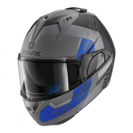 Shark Evo-one 2 Slasher Mat, Mat Zwart-Antraciet-Blauw (1 van 5)