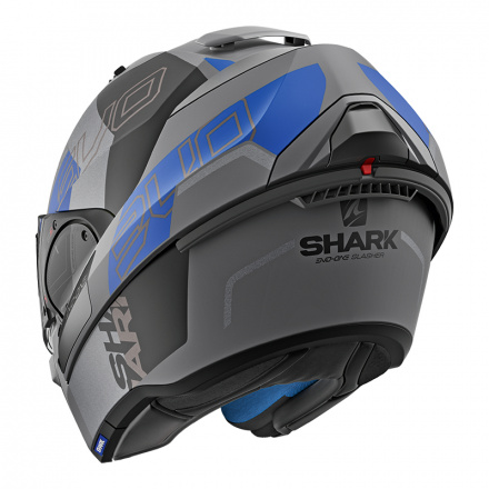 Shark Evo-one 2 Slasher Mat, Mat Zwart-Antraciet-Blauw (5 van 5)