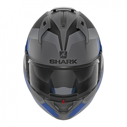 Shark Evo-one 2 Slasher Mat, Mat Zwart-Antraciet-Blauw (2 van 5)
