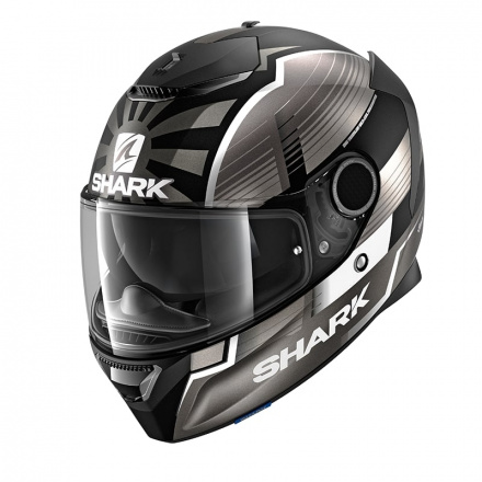 Shark Spartan 1.2 Zarco Malaysian GP Mat, Zwart-Antraciet-Zilver (4 van 6)