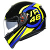AGV K3 SV Ride 46, Zwart-Blauw-Geel (Afbeelding 1 van 8)
