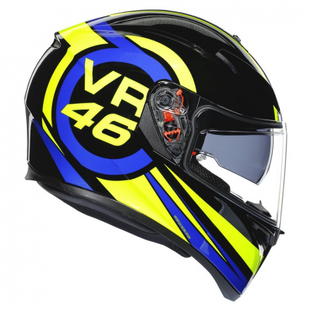 AGV K3 SV Ride 46, Zwart-Blauw-Geel (6 van 8)