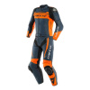 MISTEL 2PCS LEATHER SUIT - Zwart-Oranje