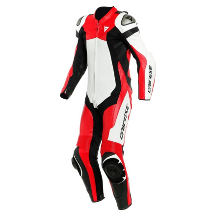 Dainese ASSEN 2 1 PC. PERF. LEATHER SUIT, Wit-Rood-Zilver (1 van 2)