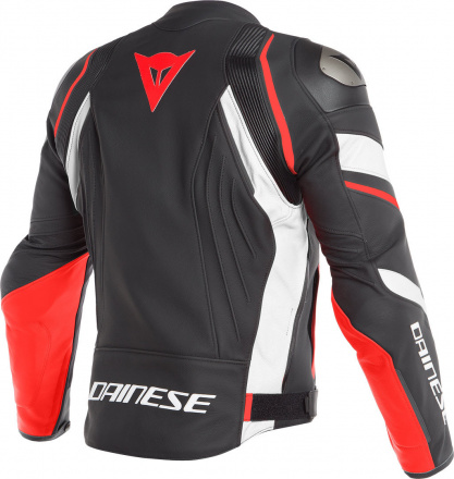 Dainese AVRO 4 LEATHER JACKET, Zwart-Wit-Rood (2 van 2)