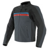 Dainese HF 3 LEATHER JACKET, Zwart-Rood-Blauw (Afbeelding 1 van 2)