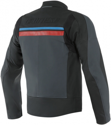 Dainese HF 3 LEATHER JACKET, Zwart-Rood-Blauw (2 van 2)