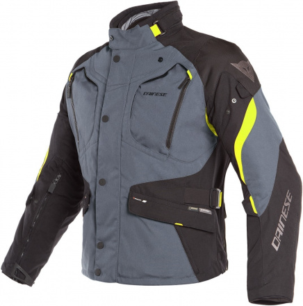 Dolomiti Gore-tex textiele motorjas - Zwart-Grijs-Geel
