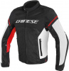 Dainese AIR FRAME D1 TEX JACKET, Zwart-Wit-Rood (Afbeelding 1 van 2)