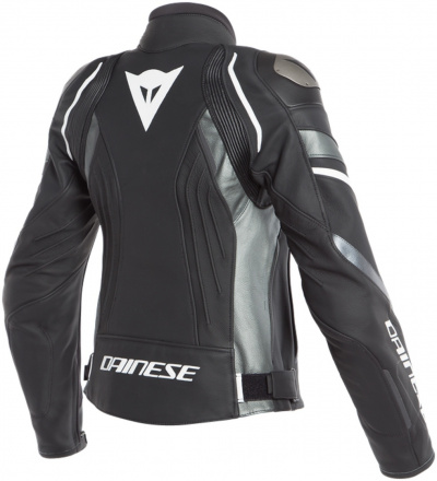 Dainese AVRO 4 LADY LEATHER JACKET, Zwart-Antraciet-Wit (2 van 2)