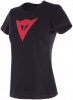 Dainese SPEED DEMON LADY T-SHIRT, Zwart-Rood (Afbeelding 1 van 2)