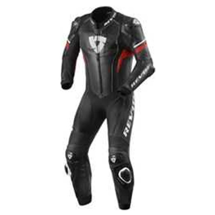 REV'IT! One Piece Suit Hyperspeed, Zwart-Rood-Fluor (1 van 2)