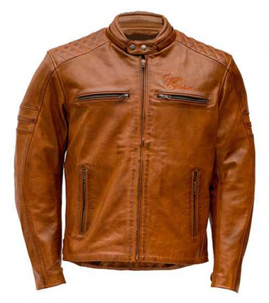 Rusty Stitches Jari motorjas, Camel (2 van 4)