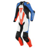 Laguna Seca 5 1pc Leather Suit Perf. - Wit-Blauw-Rood