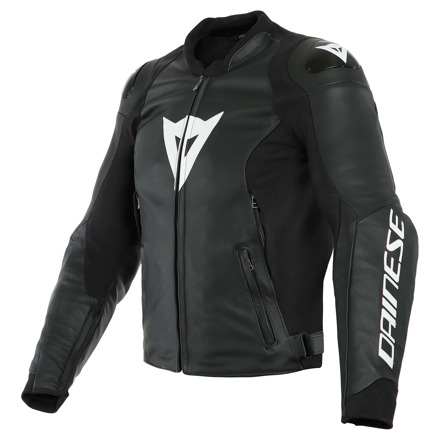 Dainese SPORT PRO LEATHER JACKET, Zwart-Wit (1 van 4)