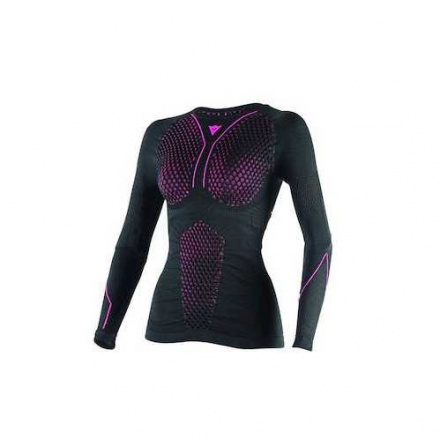 Dainese D-CORE THERMO TEE LS LADY, Zwart-Roze (1 van 1)