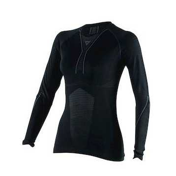 Dainese D-CORE THERMO TEE LS LADY, Zwart-Antraciet (1 van 1)