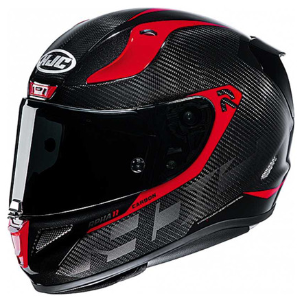 HJC Motorhelm , RPHA 11 carbon Bleer, Zwart-Rood (1 van 1)