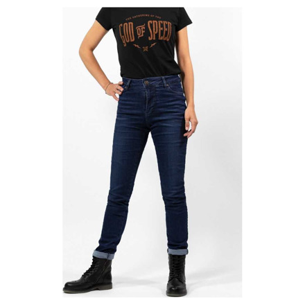 John Doe Betty High Jeans, Donkerblauw (2 van 3)