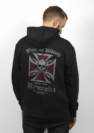 John Doe Zip Hoodie Cross, Zwart (2 van 3)