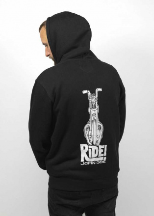 John Doe Zip Hoodie Ride, Zwart (2 van 3)