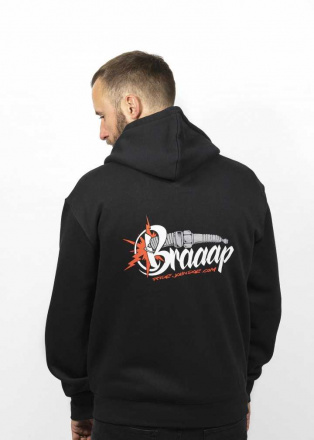 John Doe Zip Hoodie Braaap, Zwart (2 van 3)