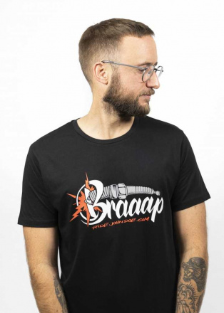 T-Shirt Braaap - Zwart