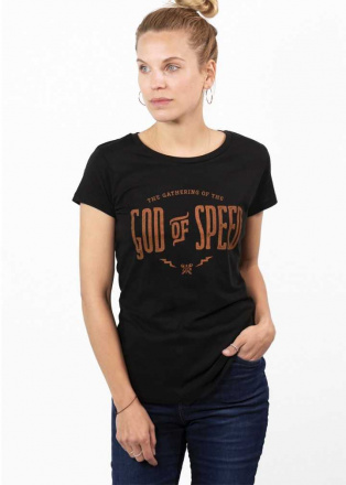 T-Shirt God Of Speed Dames - Zwart