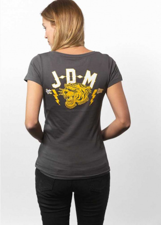 John Doe T-Shirt Tiger Dames, Grijs (2 van 2)