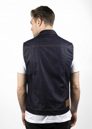 John Doe Denim Raw Vest, Donkerblauw (2 van 3)