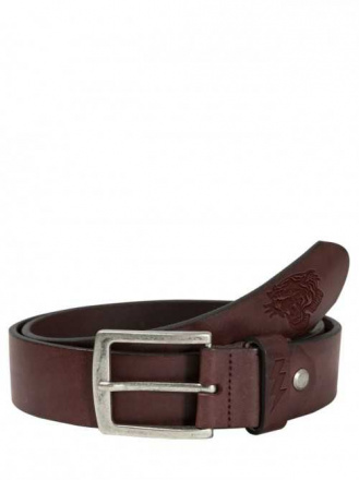 Tiger Leren riem - Donkerbruin