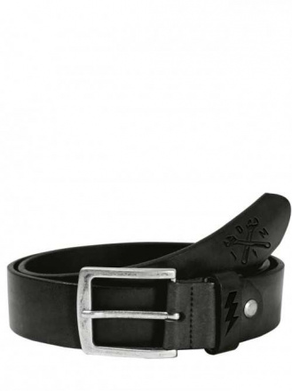 Cross Tool leren riem - Zwart