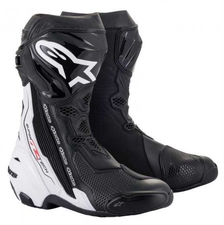 Alpinestars Supertech R Motorlaarzen, Zwart-Wit (1 van 1)