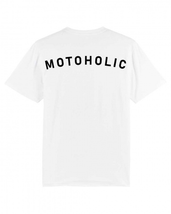 Motoholic vrijetijds T-shirt, Wit (1 van 4)