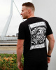 Motoholic vrijetijds T-shirt, Zwart met print (Afbeelding 3 van 8)