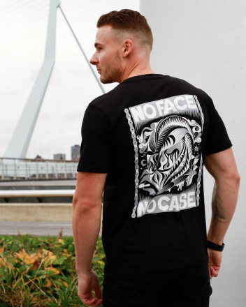 Motoholic vrijetijds T-shirt, Zwart met print (3 van 8)