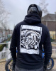 Motoholic vrijetijds Hoodie, Zwart met print (Afbeelding 5 van 7)