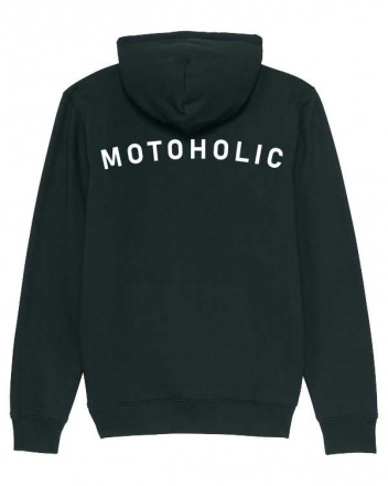 Motoholic vrijetijds Hoodie, Zwart (2 van 2)