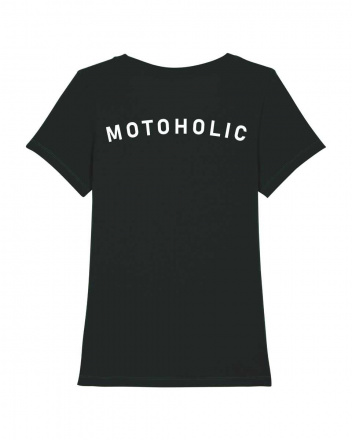Motoholic vrijetijds T-shirt dames, Zwart (2 van 2)