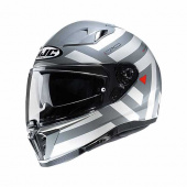 Motorhelm , I70 Watu - Grijs-Wit