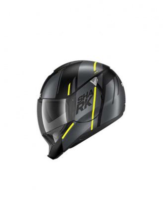 Shark Evojet Vyda Mat Systeemhelm, Zwart-Fluor (4 van 6)