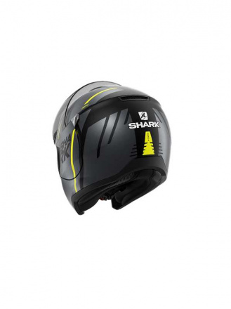 Shark Evojet Vyda Mat Systeemhelm, Zwart-Fluor (6 van 6)